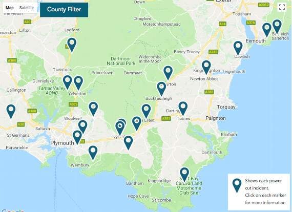 Power outages creep into the South Hams