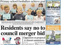 This week's Ivybridge and South Brent Gazette front page