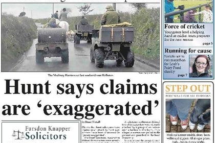 This week's Ivybridge and South Brent Gazette front page