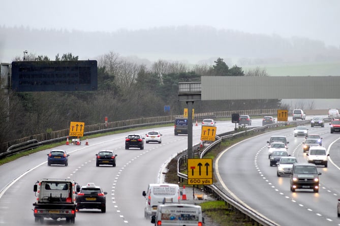 Lane closures on the M5