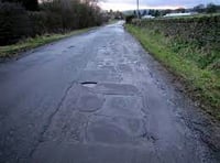 Increasing pothole problems in the South Hams