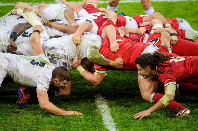 27.02.21 - Wales v England - Guinness Six Nations - Scrum