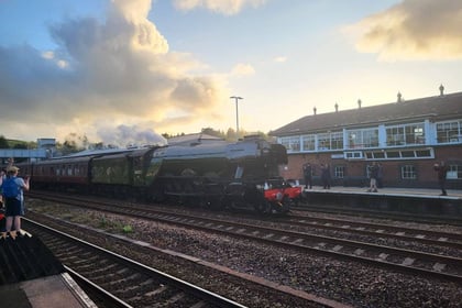 Crowds turn out to watch Flying Scotsman through the South Hams