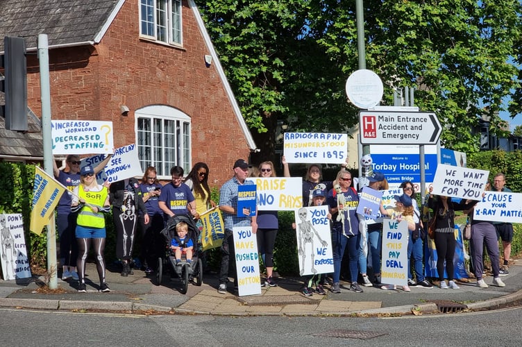 Strikers at Torbay Hospital