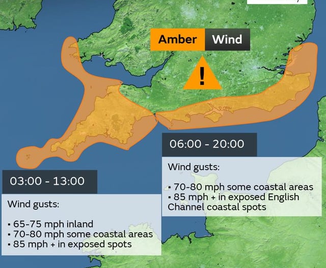 Storm Ciarán will cross the South West on Thursday
