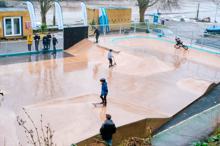 Young skaters tested the course for the first time last week