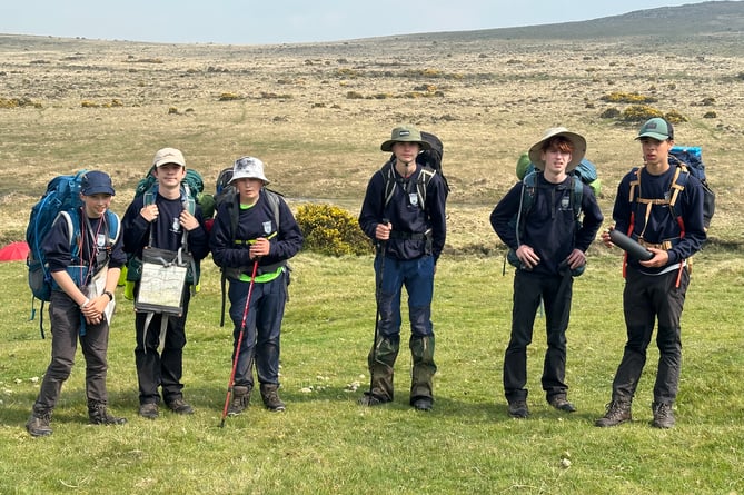 Some of the ICC students who completed the Ten Tors