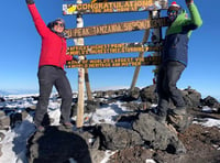 Couple hit the summit of Kilimanjaro and raise funds for charity