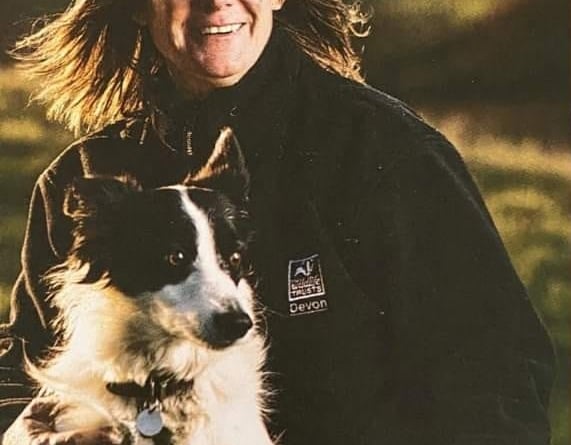 Jackie Gage and Sparky.  (Photo by Devon Wildlife Trust.)