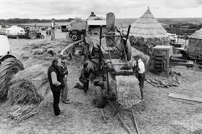 1971  Vintage machinery rally,  threshing machine