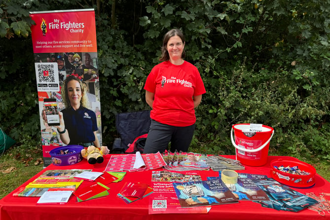 Natalie Searle ran the Fire Fighters Charity stall.  AQ 1971
