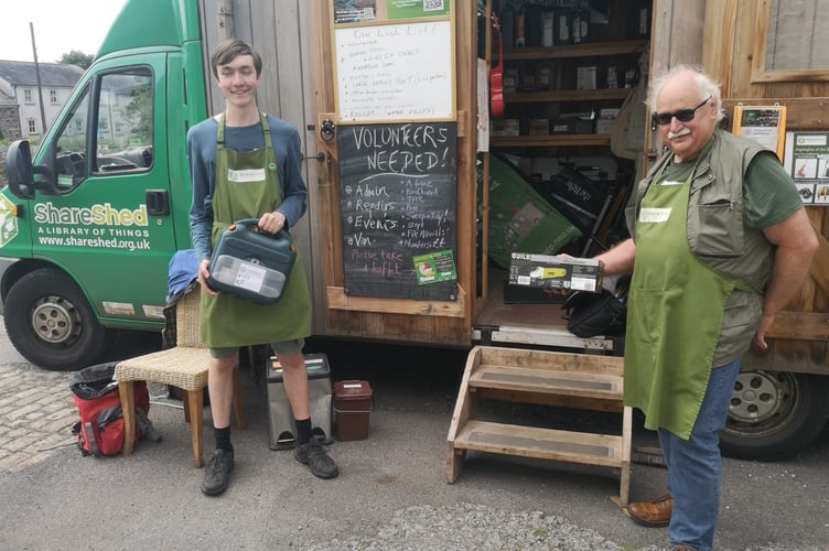 Two of the Share Shed volunteers in Ivybridge Jonas and Tony