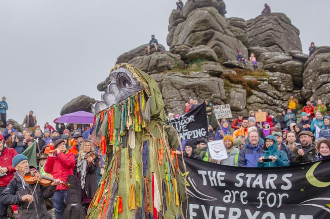 Old Crocker was out with campaigners at Hound Tor yesterday (Sunday)