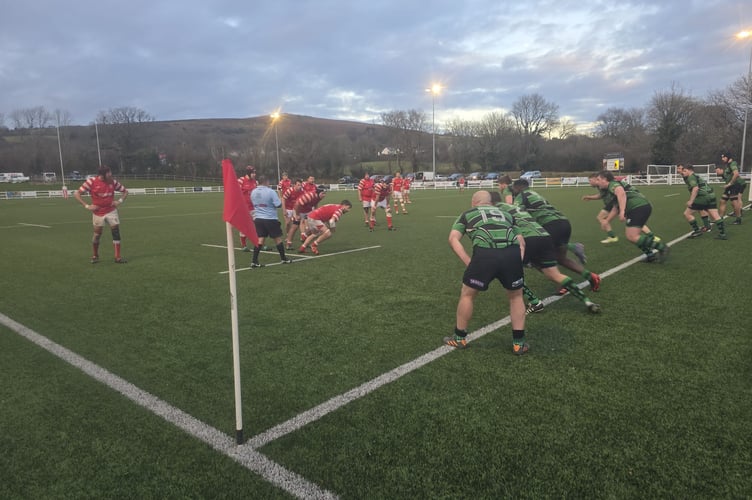 Ivybridge 2s defending their line against Salcombe