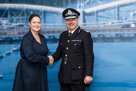 PCC Alison Hernandez with new Chief Constable James Vaughan