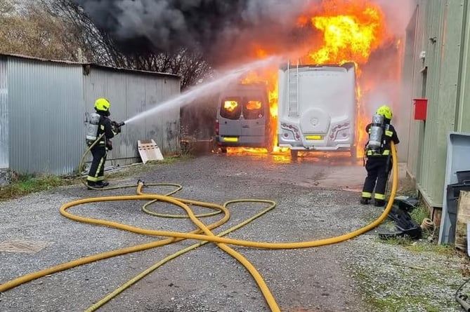 Fighting the fire in Newton Abbot